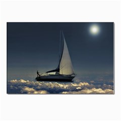 Navigating Trough Clouds Dreamy Collage Photography Postcard 4 x 6  (10 Pack) by dflcprints