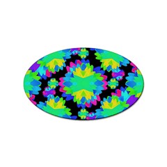 Multicolored Floral Print Geometric Modern Pattern Sticker 100 Pack (oval) by dflcprints