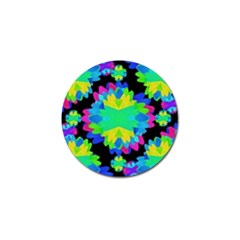 Multicolored Floral Print Geometric Modern Pattern Golf Ball Marker 4 Pack by dflcprints