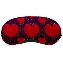 Galaxy Hearts Grunge Style Pattern Sleeping Mask by dflcprints
