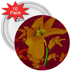 Tropical Hawaiian Style Lilies Collage 3  Button (10 Pack) by dflcprints