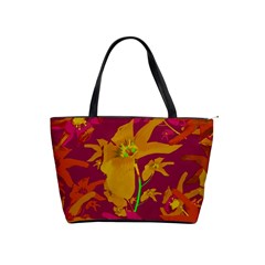 Tropical Hawaiian Style Lilies Collage Large Shoulder Bag by dflcprints