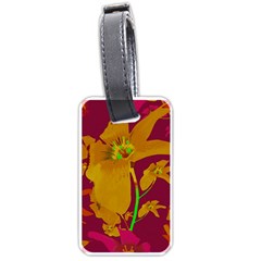 Tropical Hawaiian Style Lilies Collage Luggage Tag (one Side) by dflcprints