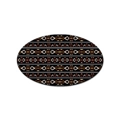 Tribal Dark Geometric Pattern03 Sticker (oval) by dflcprints