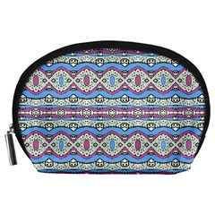 Aztec Style Pattern In Pastel Colors Accessory Pouch (large) by dflcprints