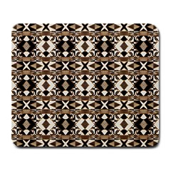 Geometric Tribal Style Pattern In Brown Colors Scarf Large Mouse Pad (rectangle) by dflcprints