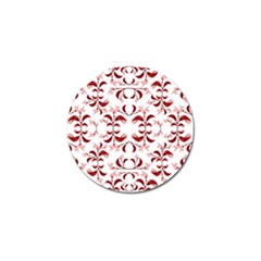 Floral Print Modern Pattern In Red And White Tones Golf Ball Marker 4 Pack by dflcprints