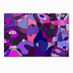 Blue Purple Chaos Postcards 5  X 7  (pkg Of 10) by LalyLauraFLM