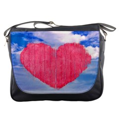 Pop Art Style Love Concept Messenger Bag by dflcprints