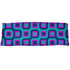Blue Purple Squares Pattern Body Pillow Case Dakimakura (two Sides) by LalyLauraFLM