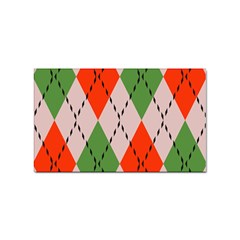 Argyle Pattern Abstract Design Sticker (rectangular) by LalyLauraFLM