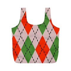 Argyle Pattern Abstract Design Full Print Recycle Bag (m) by LalyLauraFLM