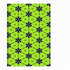 Blue Flowers Pattern Small Garden Flag (two Sides) by LalyLauraFLM