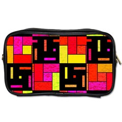 Squares And Rectangles Toiletries Bag (one Side) by LalyLauraFLM