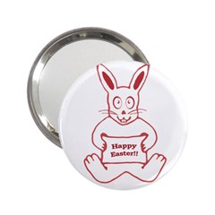 Cute Bunny With Banner Drawing Handbag Mirror (2 25 ) by dflcprints
