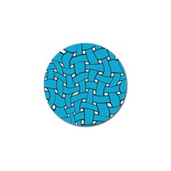 Blue Distorted Weave Golf Ball Marker by LalyLauraFLM