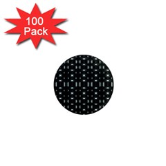 Futuristic Dark Hexagonal Grid Pattern Design 1  Mini Button Magnet (100 Pack) by dflcprints