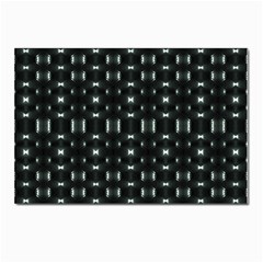 Futuristic Dark Hexagonal Grid Pattern Design Postcards 5  X 7  (10 Pack) by dflcprints