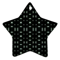 Futuristic Dark Hexagonal Grid Pattern Design Star Ornament (two Sides) by dflcprints