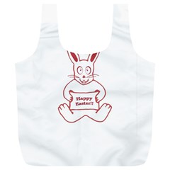 Cute Bunny Happy Easter Drawing I Reusable Bag (xl) by dflcprints