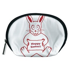 Cute Bunny Happy Easter Drawing I Accessory Pouch (medium) by dflcprints