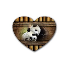 Panda Love Drink Coasters 4 Pack (heart)  by TheWowFactor
