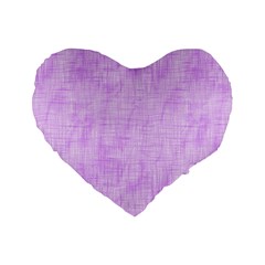 Hidden Pain In Purple 16  Premium Flano Heart Shape Cushion  by FunWithFibro