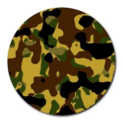 Camo Pattern  8  Mouse Pad (round) by Colorfulart23