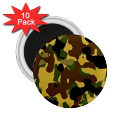 Camo Pattern  2 25  Button Magnet (10 Pack)