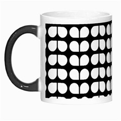 Black And White Leaf Pattern Morph Mug by GardenOfOphir