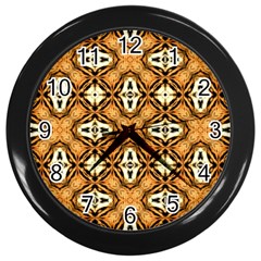 Faux Animal Print Pattern Wall Clock (black) by GardenOfOphir