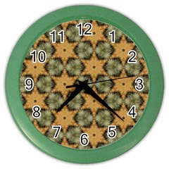 Faux Animal Print Pattern Wall Clock (color) by GardenOfOphir