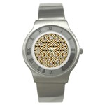 Faux Animal Print Pattern Stainless Steel Watch (Slim)