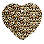 Faux Animal Print Pattern Heart Ornament (Two Sides)