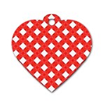 Cute Pretty Elegant Pattern Dog Tag Heart (One Sided) 