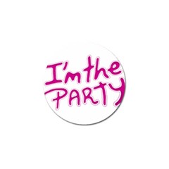 I Am The Party Typographic Design Quote Golf Ball Marker by dflcprints