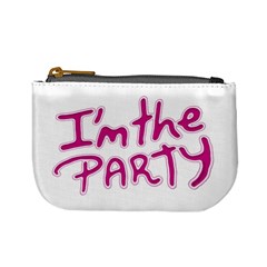 I Am The Party Typographic Design Quote Coin Change Purse by dflcprints