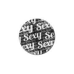 Sexy Text Typographic Pattern Golf Ball Marker 4 Pack by dflcprints