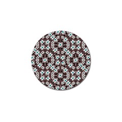 Modern Floral Geometric Pattern Golf Ball Marker by dflcprints