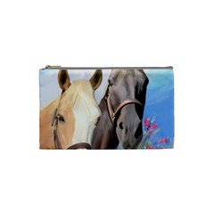 Miwok Horses Cosmetic Bag (small) by JulianneOsoske