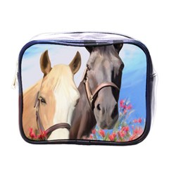 Miwok Horses Mini Travel Toiletry Bag (one Side) by JulianneOsoske