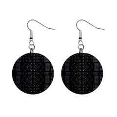 Black And White Tribal  Mini Button Earrings by dflcprints