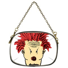 Evil Clown Hand Draw Illustration Chain Purse (one Side) by dflcprints