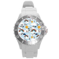 Be Happy Repeat Plastic Sport Watch (large) by Kathrinlegg