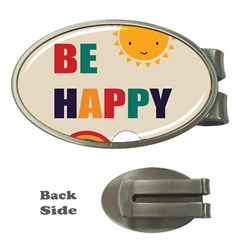 Be Happy Money Clip (oval) by Kathrinlegg