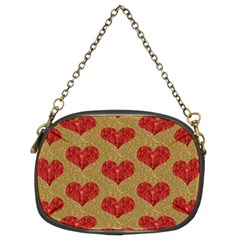 Sparkle Heart  Chain Purse (two Sided)  by Kathrinlegg