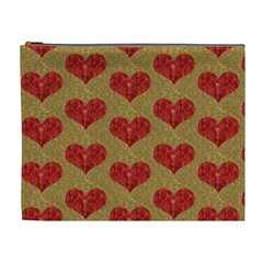 Sparkle Heart  Cosmetic Bag (xl) by Kathrinlegg