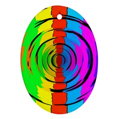 Rainbow Test Pattern Oval Ornament (two Sides) by StuffOrSomething