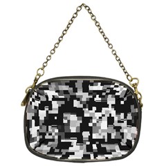 Background Noise In Black & White Chain Purse (one Side)
