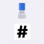Hashtag rubber stamp (small) 1.12 x1.12  Stamp
